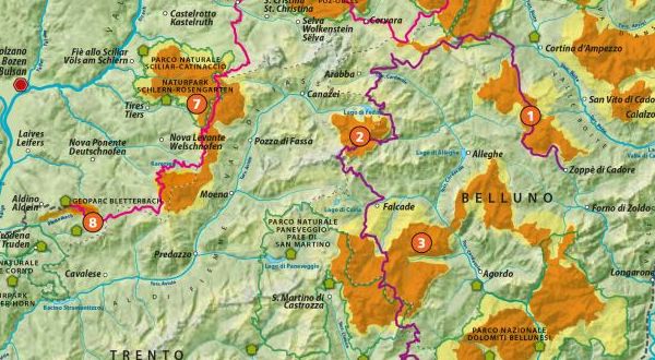 Dolomites UNESCO Geotrail - alle Teilabschnitte